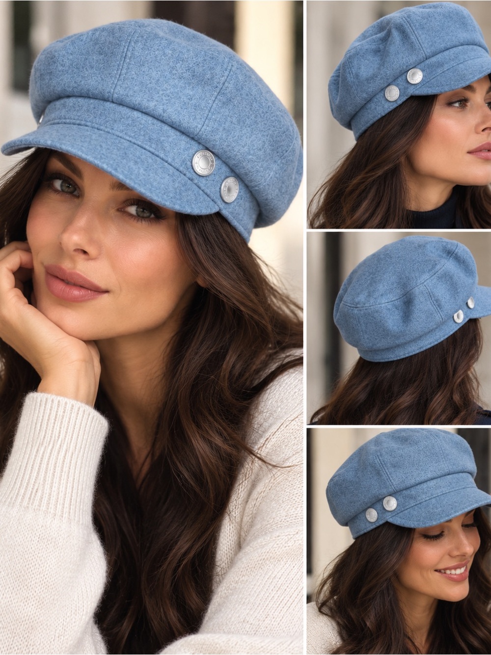 HERMÈS Deauville ‘Cashmere’ 100% AUTHENTIC Newsboy Cap - Picture 4 of 4